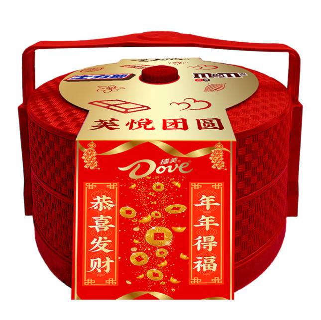 德芙芙悦团圆双层提篮524g