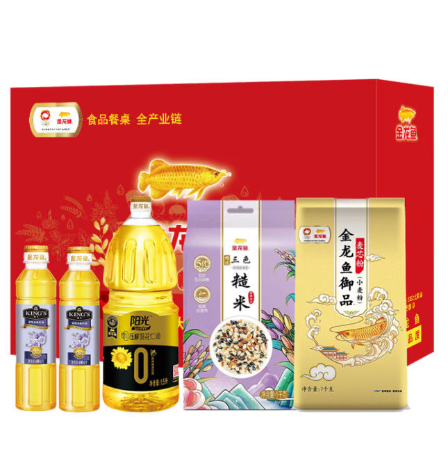 金龙鱼厨家米面油组合F 2.3L+2KG