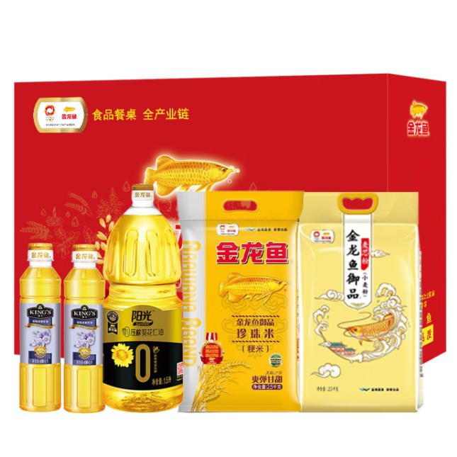 金龙鱼厨家米面油组合A 5KG+2.3L