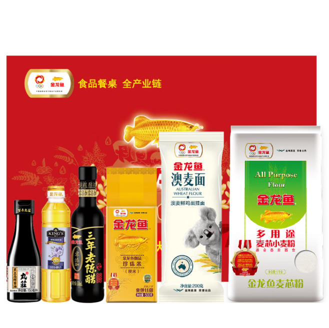 金龙鱼“福遇锦鲤”大礼包A 1700g+1100ml